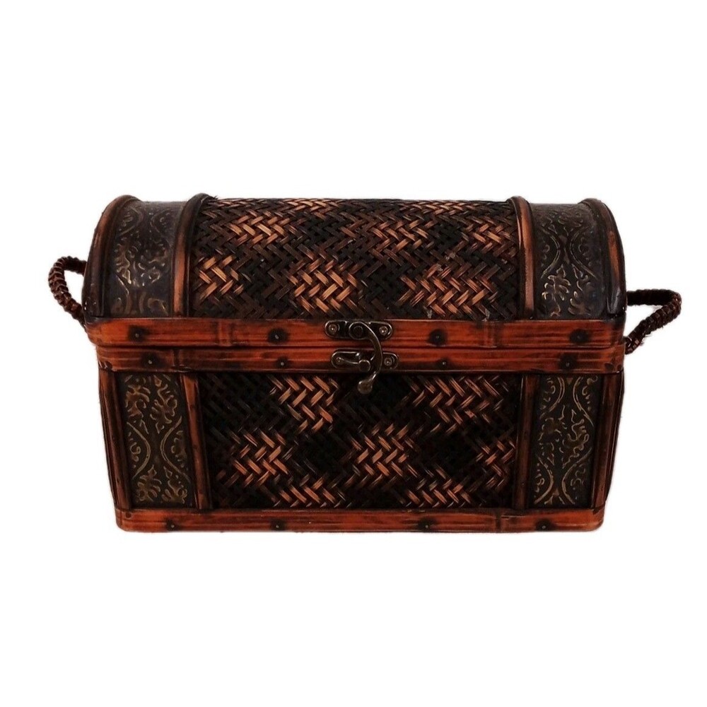 Beautiful Unique Wooden Chest Great For Decor Or Storage